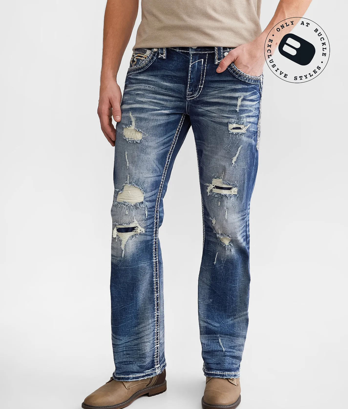 Rock Revival Jeans|Bottoms | Rock Revival Zeke Slim Boot Stretch Jean Zeke SB202