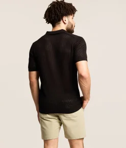 Eight X Zephyr Crochet Polo White
