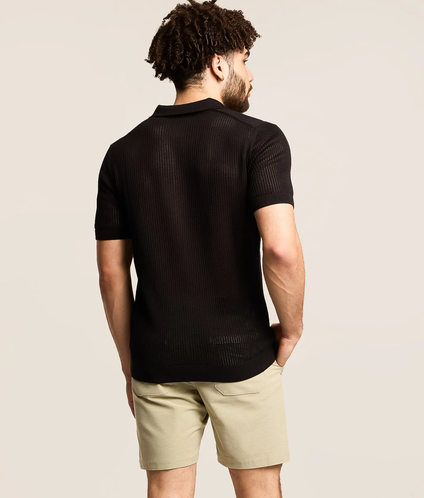 Eight X Zephyr Crochet Polo White
