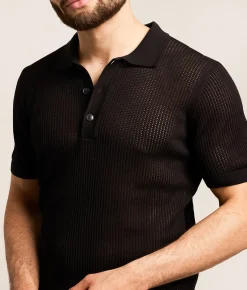 Eight X Zephyr Crochet Polo White