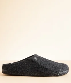 Birkenstock® Zermatt Shearling Slipper Anthracite Wool Natural S Clearance