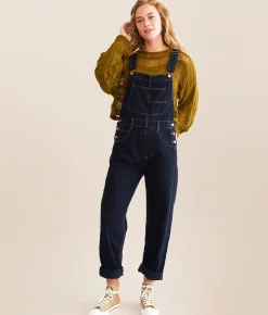 Free People Ziggy Denim Cuffed Overalls Powder Blue Hot