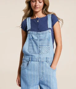 Free People Ziggy Denim Cuffed Overalls Beachcomber Online