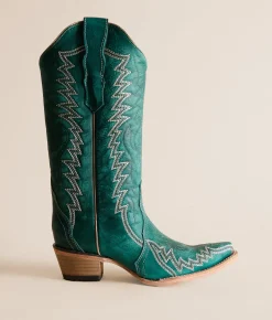 Shoes | Circle G by Corral Zigzag Leather Western Boot Turquoise