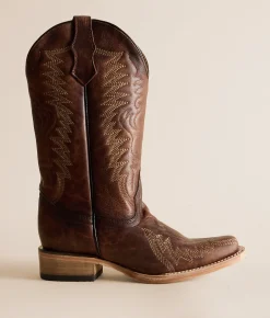 Circle G by Corral Zigzag Western Leather Boot Brown Discount