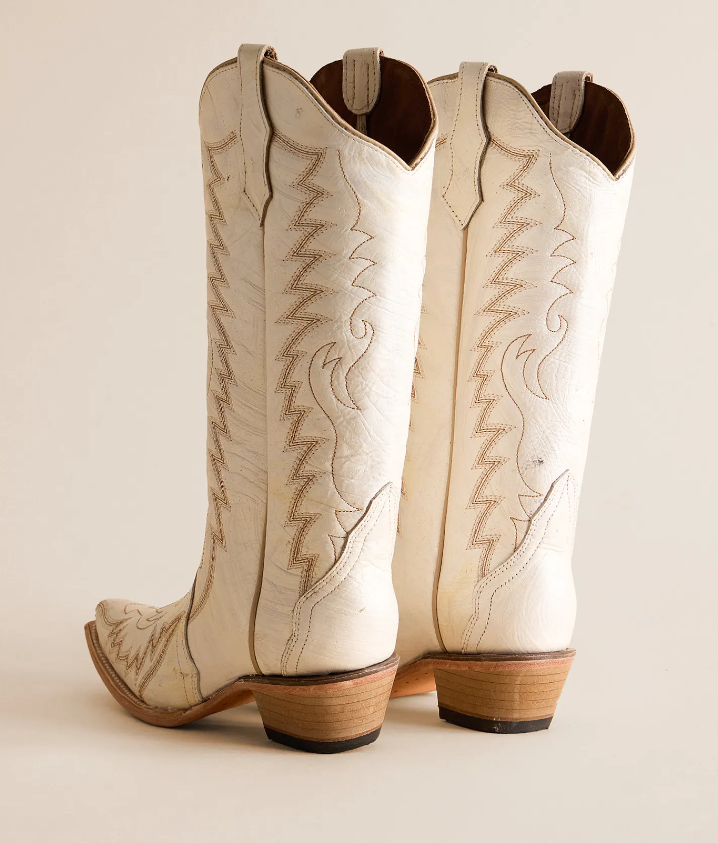 Circle G by Corral Zig Zag Western Leather Boot White Clearance