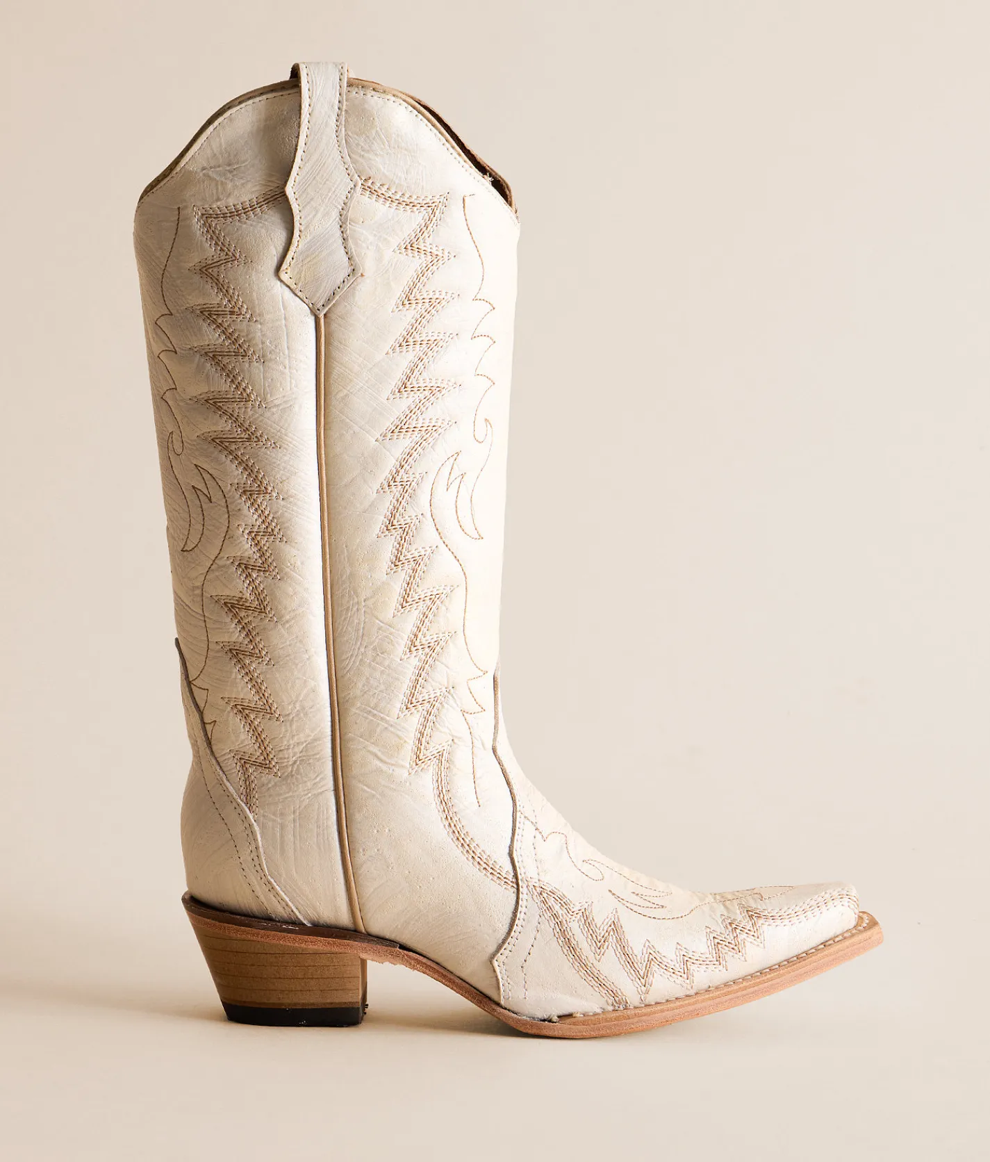Circle G by Corral Zig Zag Western Leather Boot White Clearance