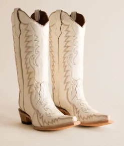 Circle G by Corral Zig Zag Western Leather Boot White Clearance