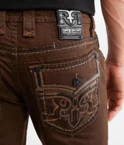 Bottoms | Rock Revival Zinfandel Straight Stretch Pant Zinfandel SJ224