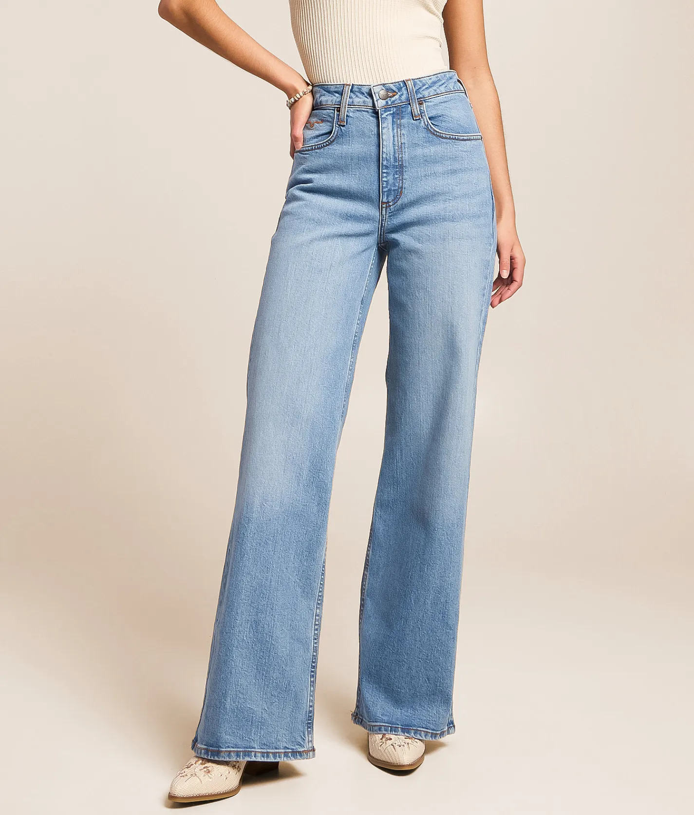 Jeans|Bottoms | Kimes Ranch Zoey High Rise Stovepipe Wide Leg Stretch Jean Light Wash