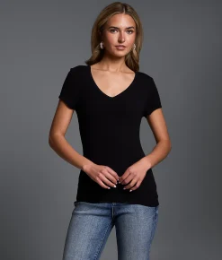 Buckle Black Zoey Ribbed Top Black Hot