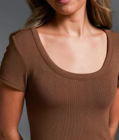 Tops | Buckle Black Zoey Ribbed Top Cocoa Brown