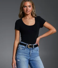 Tops | Buckle Black Zoey Ribbed Top Deep Taupe