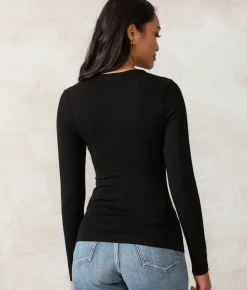 Buckle Black Zoey Ribbed Top Olive Night