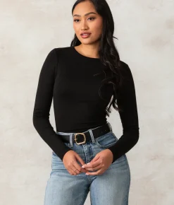 Buckle Black Zoey Ribbed Top Olive Night
